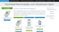 Desktop Screenshot of heizkoerperregler.com