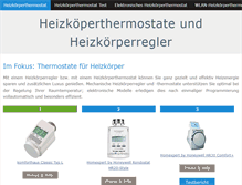 Tablet Screenshot of heizkoerperregler.com